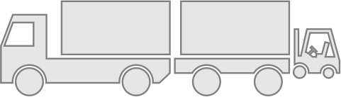 Road Train truck with forklift